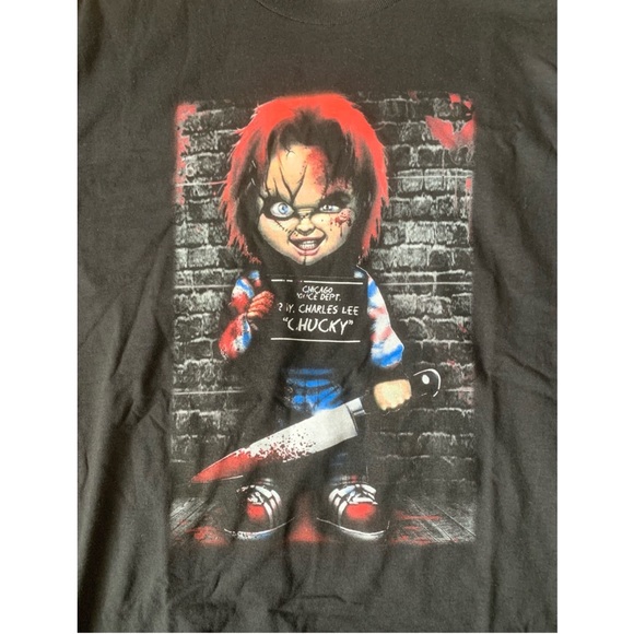 MENS CHUCKY HORROR GRAPHIC TEE SHIRT - Picture 2 of 3